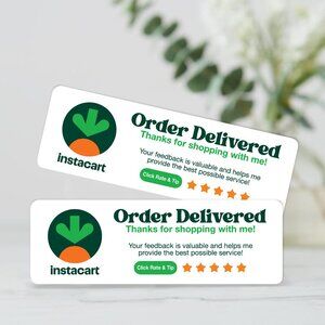 Instacart Delivery Rating Sticker Labels – (48 ct)